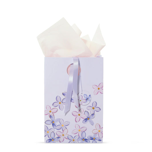 Purple Lilac Floral Gift Bag 0ZMV